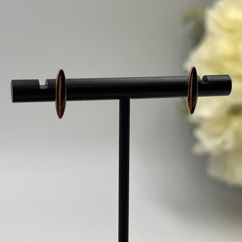 Michael Kors Rose Gold‎ Mini Stud Earrings Designer MK Backs Spear Shape
